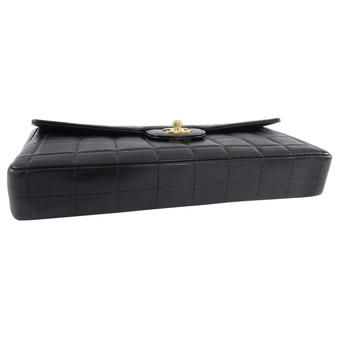 Chanel Black Chocolate Bar Gold Hardware East West Flap Bag – I MISS YOU  VINTAGE