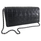 Chanel Choco Bar Black Quilted East West Shoulder Bag / Clutch