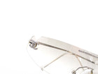 Chanel Vintage Early 2000's Clear Shield Sunglasses with Crystal CC
