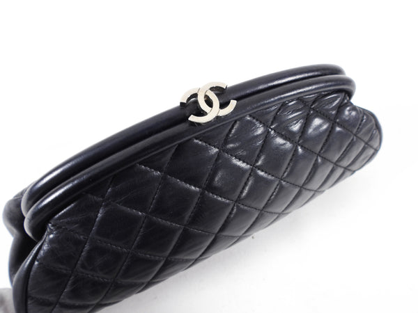 Chanel Black Caviar Timeless Quilted Kisslock Clutch Bag – Boutique Patina