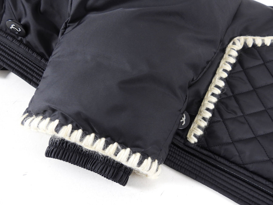 Chanel Coco Neige Black Hooded Jacket / Vest - FR38 / USA 6 – I
