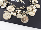 Chanel 14P 100th Anniversary Gold Coin Pearl Long Necklace