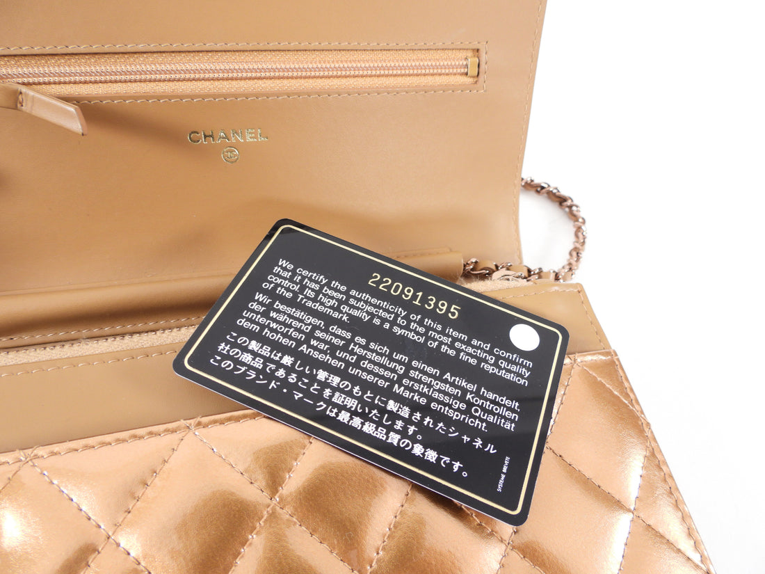 Chanel Copper Quilted Golden Class Wallet on Chain WOC