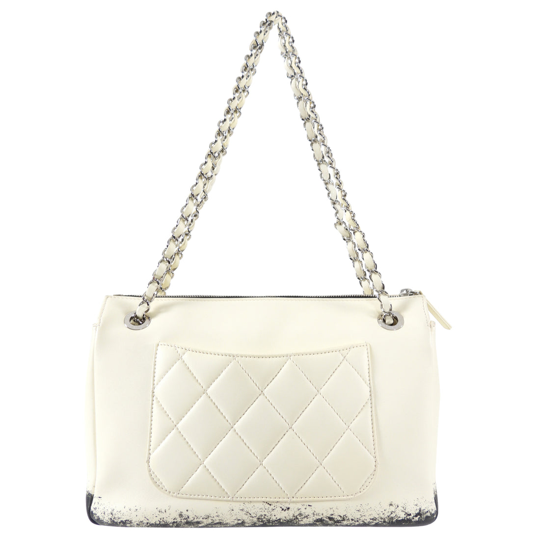 Chanel Cream and Black Dip Quilted Flap Bag – I MISS YOU VINTAGE