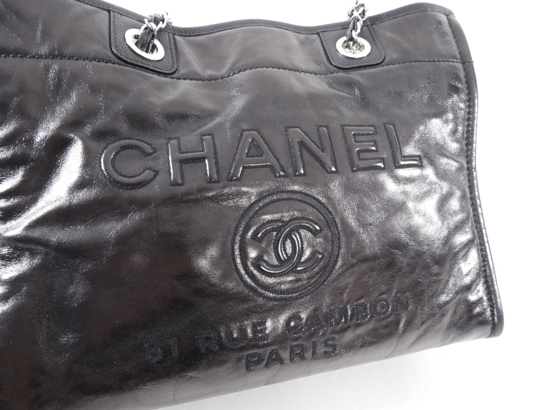 Deauville leather tote Chanel Black in Leather - 36494760