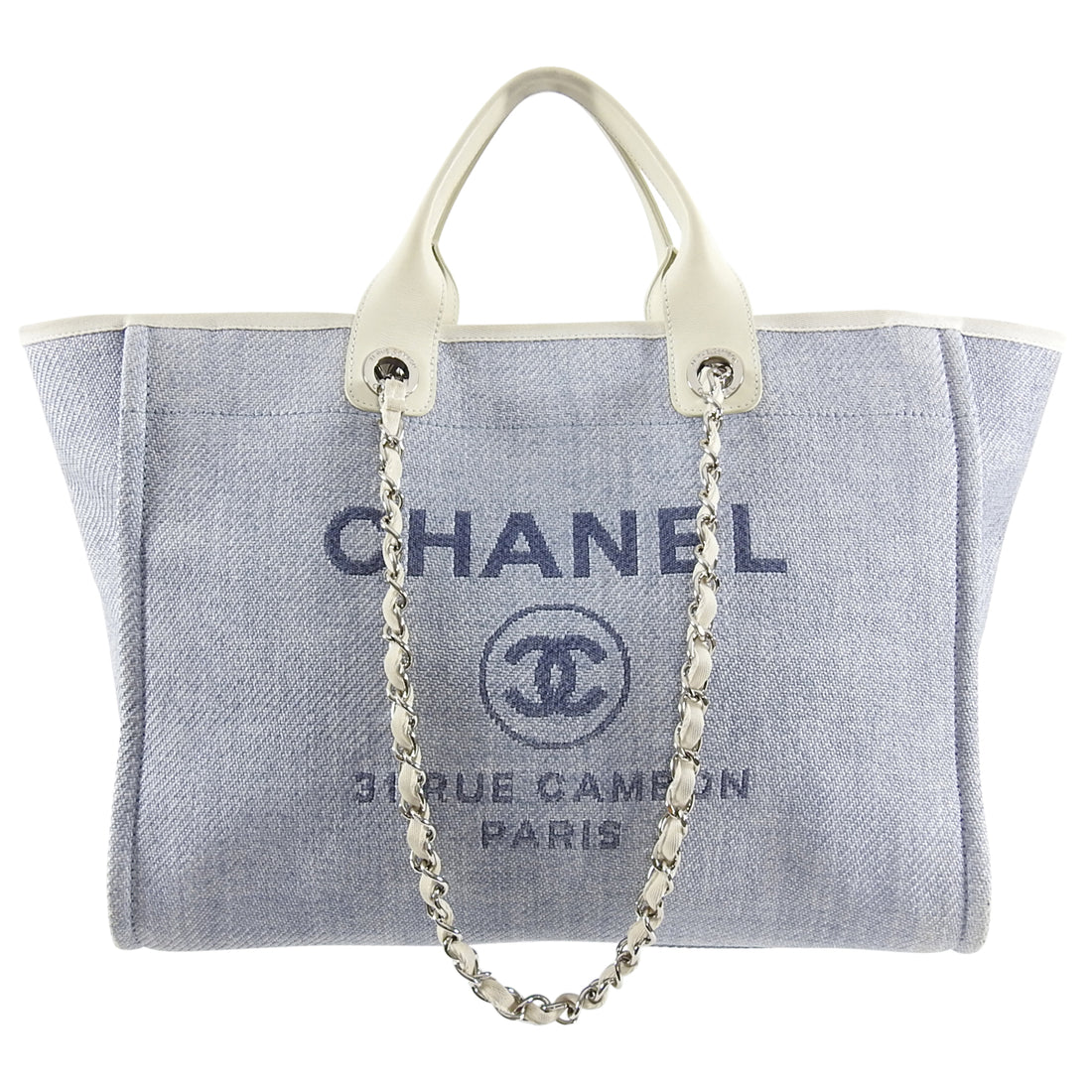Chanel Large Embossed Deauville Shopping Tote