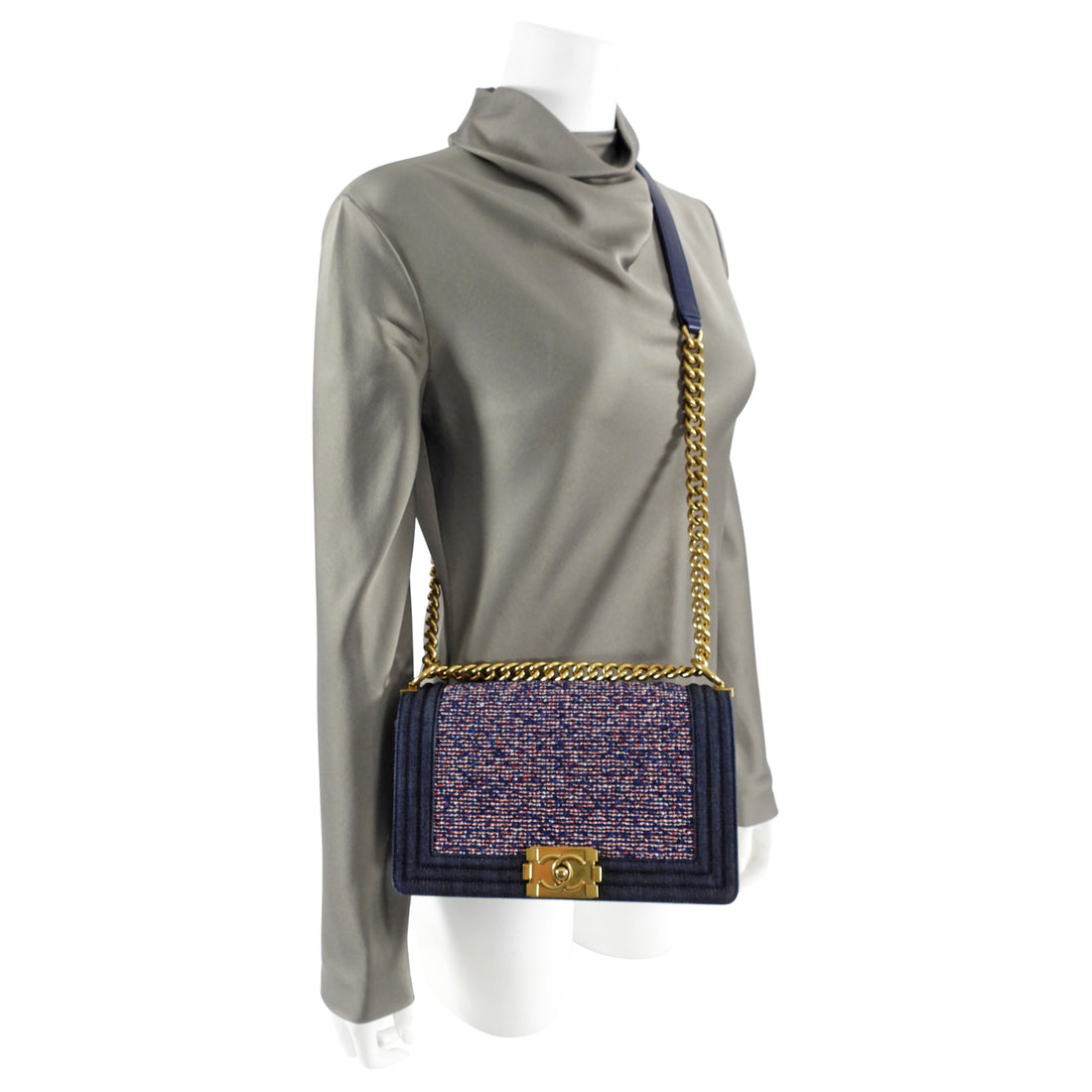 Chanel Denim Tweed Medium Boy Bag