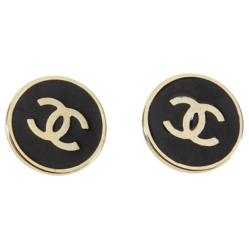 Chanel Button Earrings Clip-On Black 95A – AMORE Vintage Tokyo