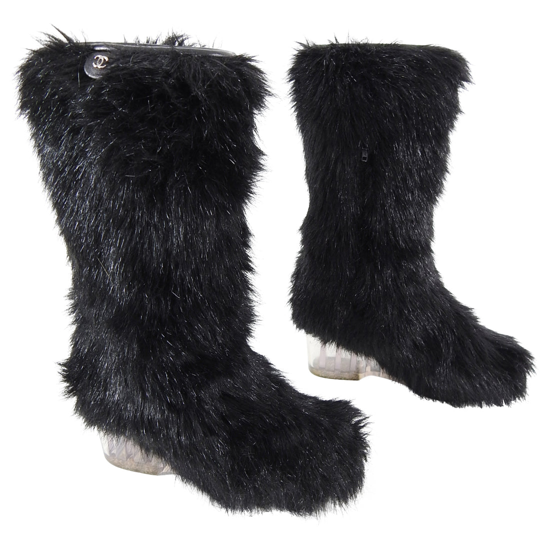 Chanel fuzzy boots Clearance