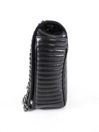 Chanel Black Glazed Calfskin Quilted CC Flap Bag