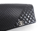 Chanel Black Glazed Calfskin Quilted CC Flap Bag