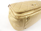Chanel Gold Aged Leather Chain Flap Bag
