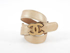 Chanel 05P Gold Metallic Linen CC Belt