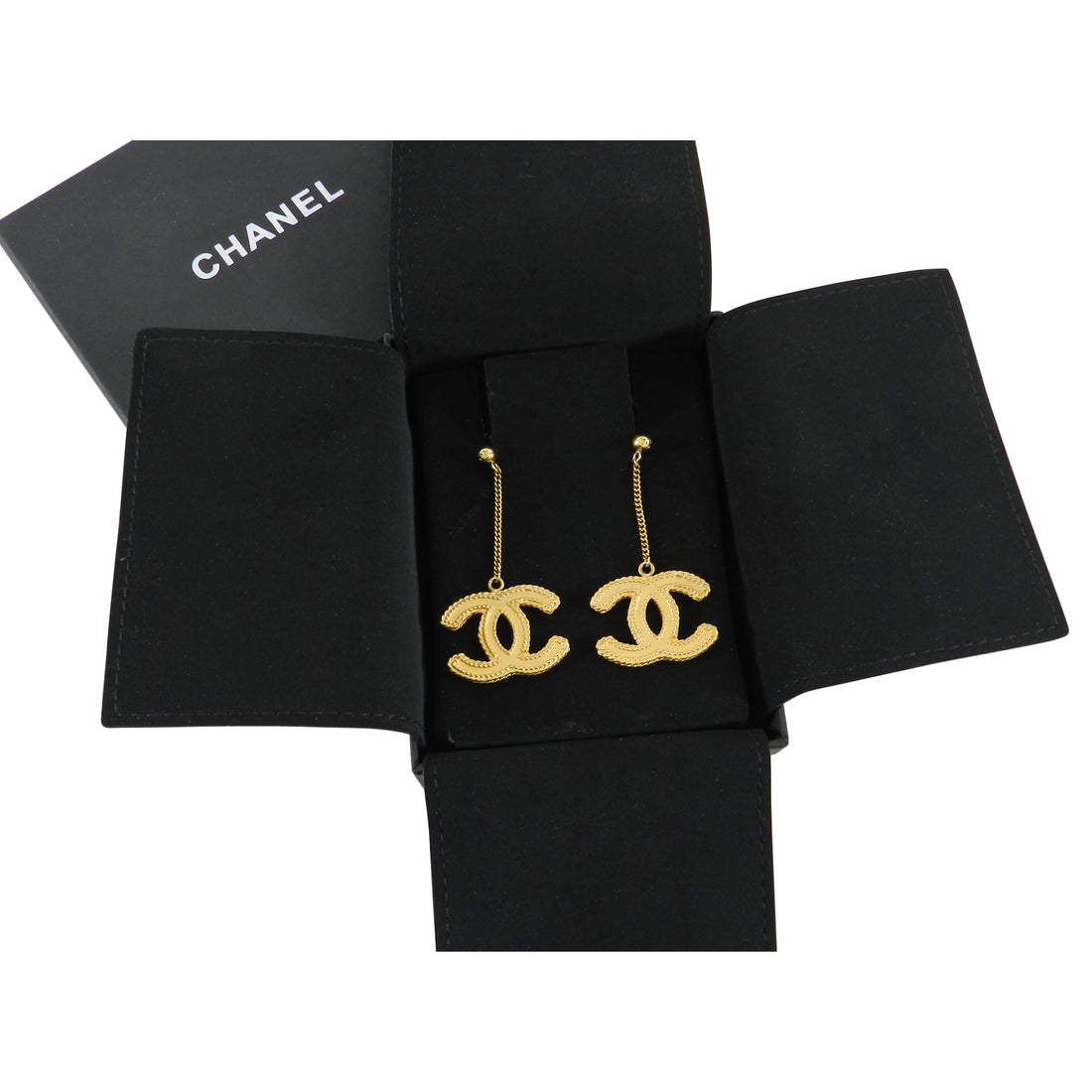 Chanel 2017 Matte Gold CC Drop Earrings – I MISS YOU VINTAGE