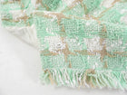Chanel Vintage 04C Mint Green Tweed and Light Beige Chiffon Skirt Set - FR38 / 40 (M)