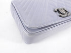 Chanel Grey Quilted Mini Flap Bag with Ruthenium Chain Strap