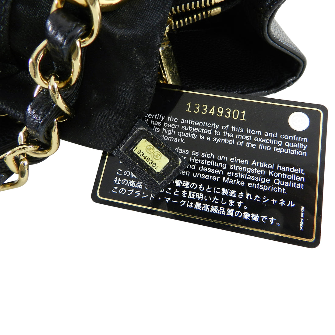 Chanel Grand Shopping Tote GST Black Caviar Gold Hardware.