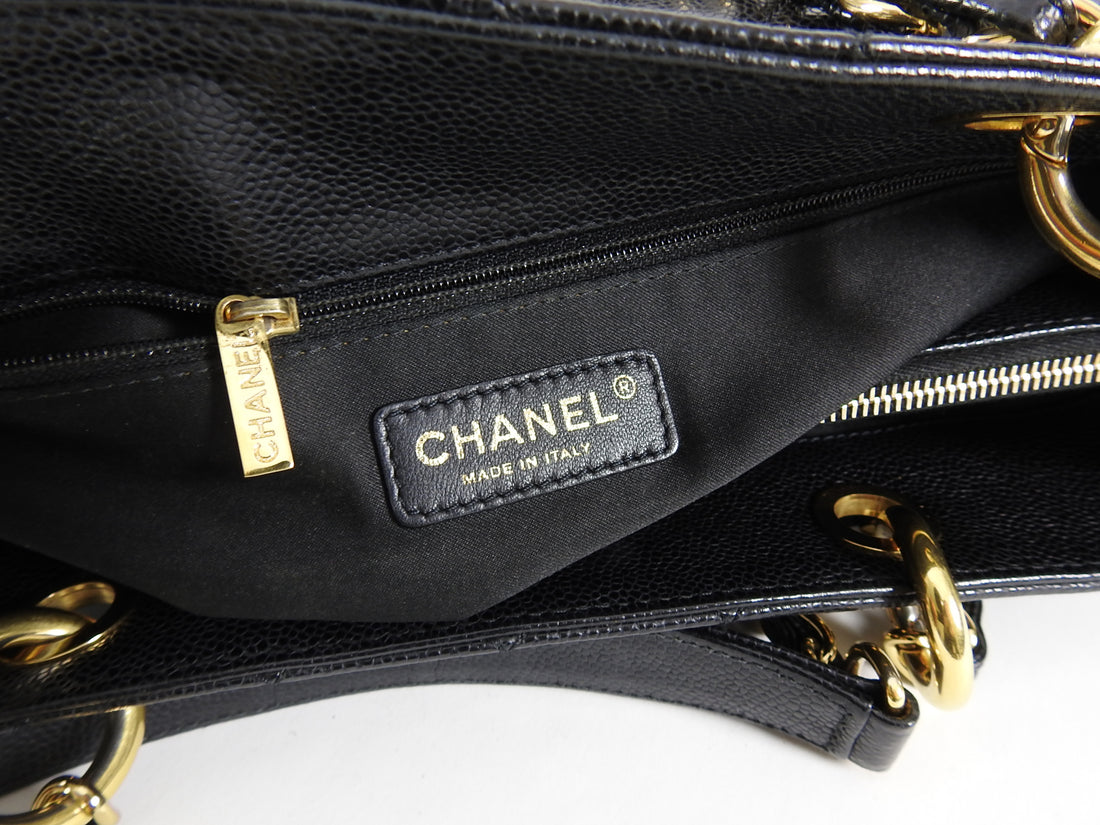 Chanel Black Caviar GST Grand Shopping Tote Bag