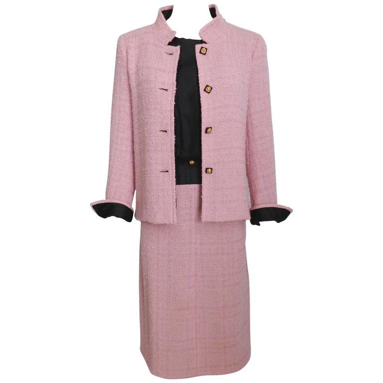 Chanel Pink TwoPiece Skirt Suit  Labellov  Buy and Sell Authentic Luxury