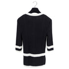 Chanel Black and White Wool Knit Heart Sweater - FR40 / M