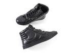 Chanel Black Leather CC High Top Chain Sneakers - 36 / 6