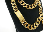 Chanel Vintage 1990's Gold ID Medallion Chain Belt