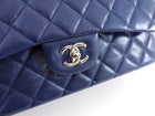 Chanel Navy Blue Jumbo Caviar Classic Double Flap Bag SHW