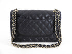 Chanel Black Caviar Jumbo Double Classic Flap Bag
