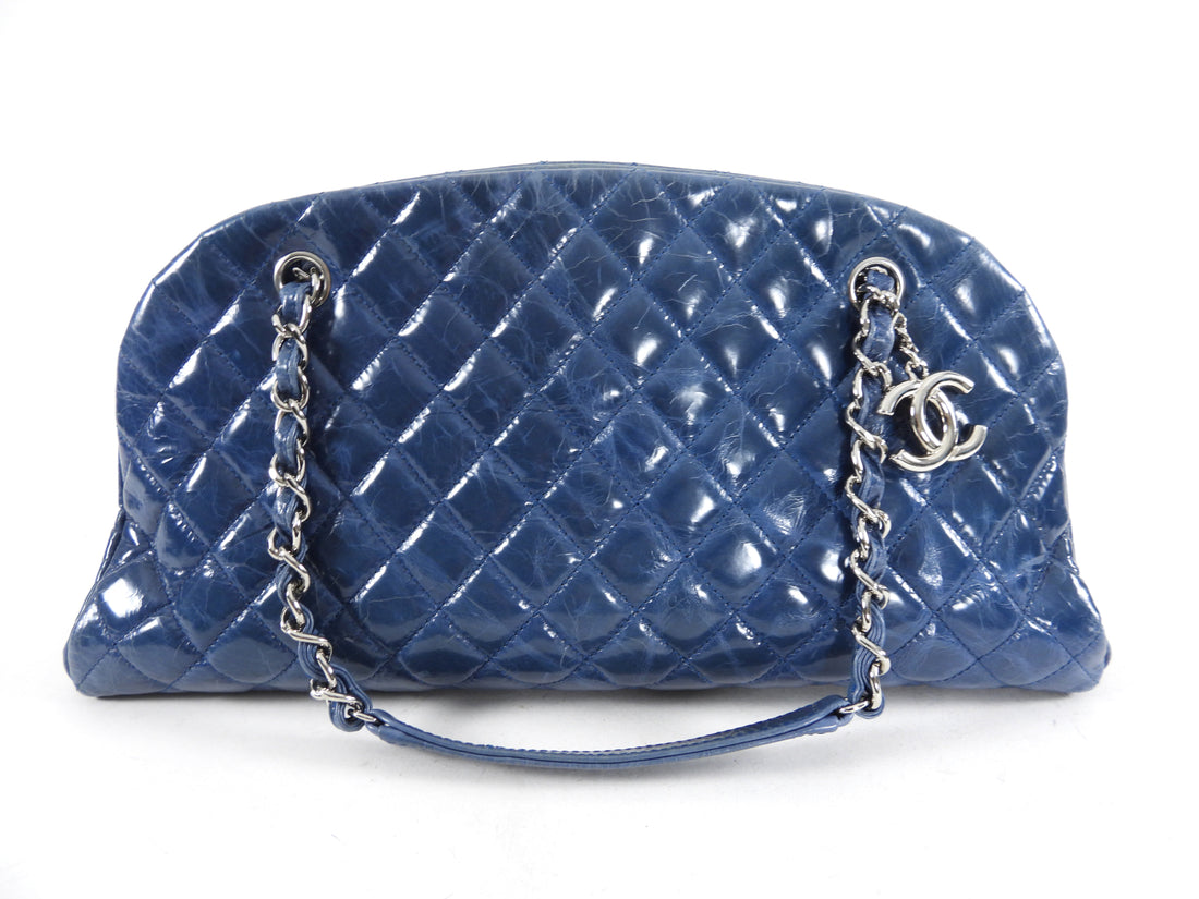 Chanel Blue Aged Glazed Leather Just Mademoiselle Bag