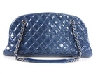 Chanel Blue Aged Glazed Leather Just Mademoiselle Bag