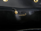 Chanel Vintage Large Lambskin Quilted CC Logo Tote Bag