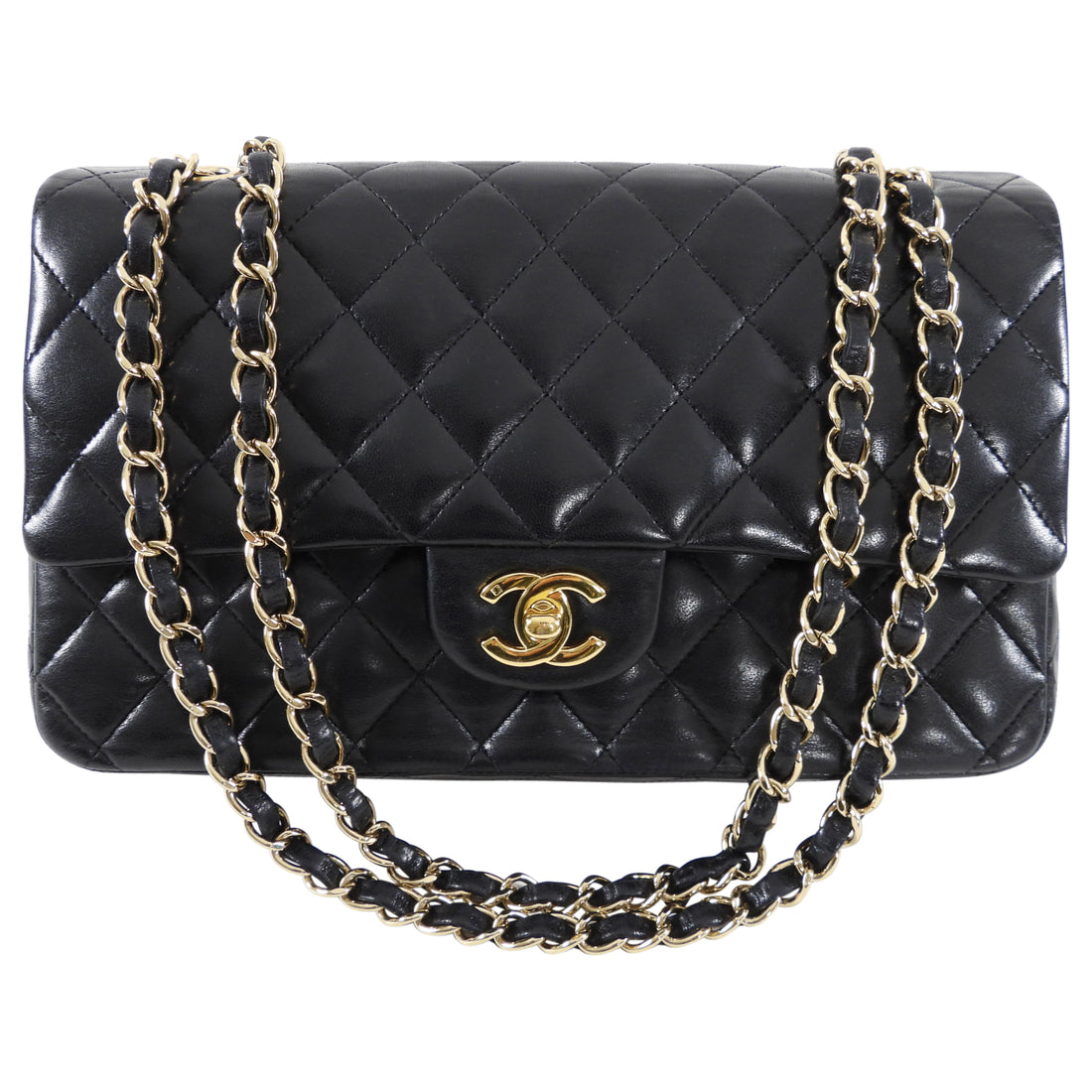 Chanel Black Quilted Leather Medium Classic Flap Bag