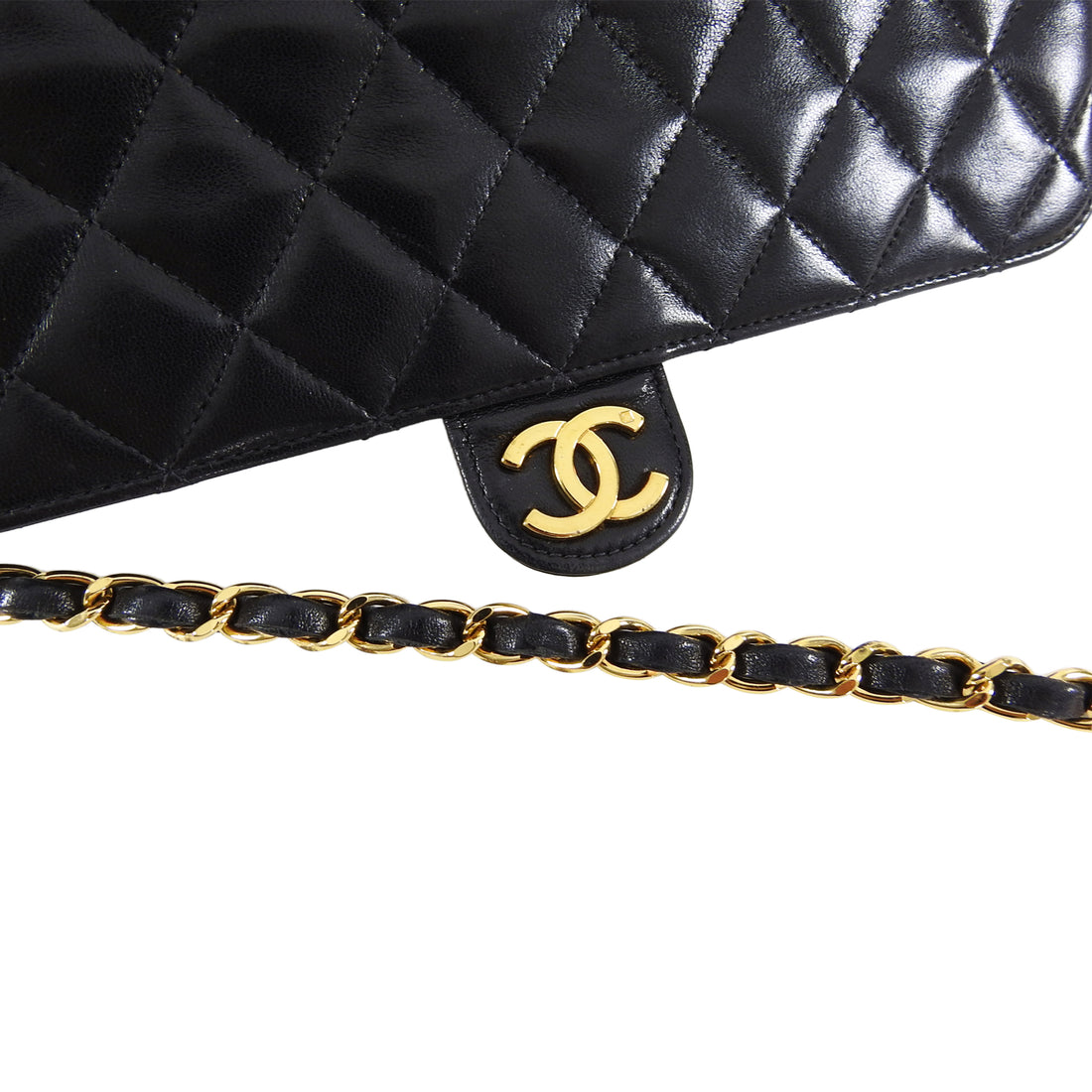 Chanel Vintage Rare AW 1990 Extra Long Black Matelasse Quilted Lambski –  Amarcord Vintage Fashion