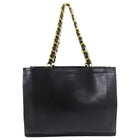 Chanel Vintage 1994 XL Lambskin CC Tote Bag with Chain Straps