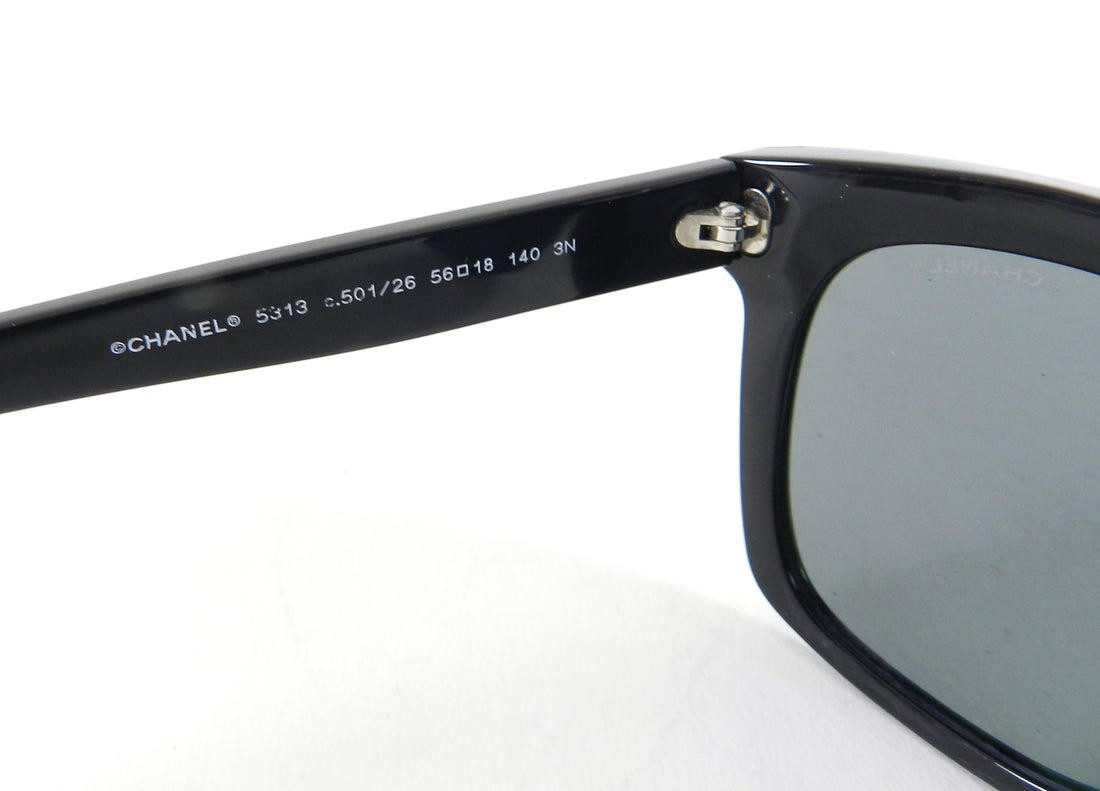 Chanel Le Boy 5313 Black Sunglasses with Case