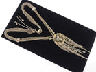 Chanel 11P Goldtone Lion Head Multi Chain Statement Necklace
