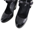 Chanel 08P Black Leather and Patent CC Mary Jane Shoes - 41