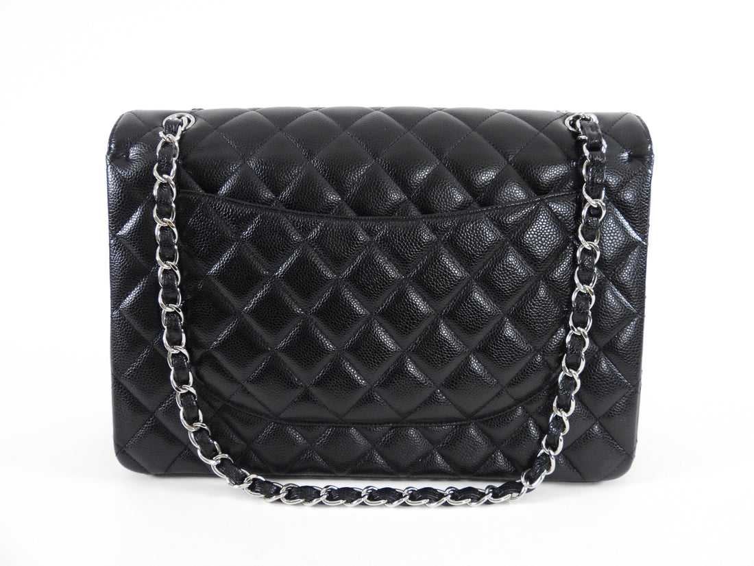 Chanel Black Caviar Maxi Classic Double Flap Bag