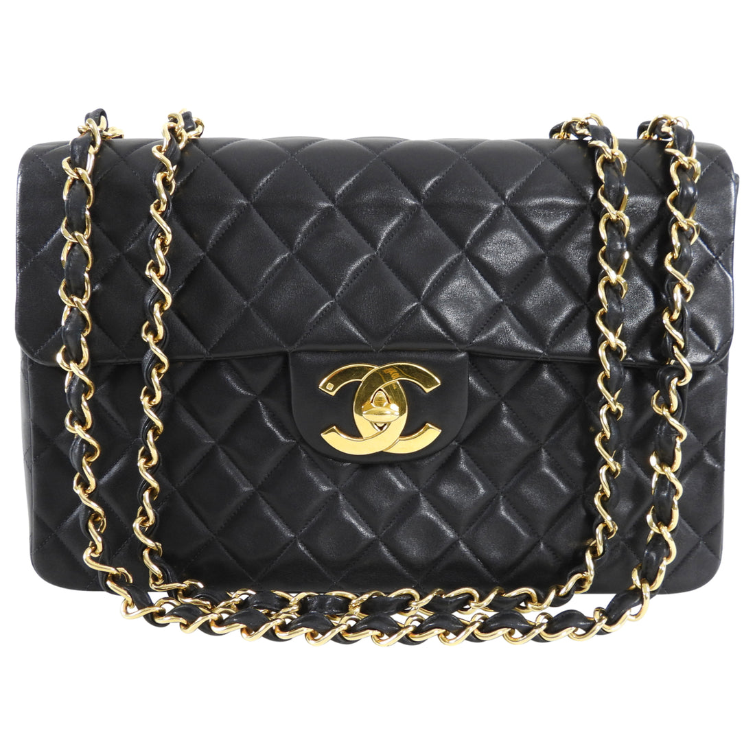 Chanel Vintage 1994 Black GHW Maxi Classic Flap Bag – I MISS YOU