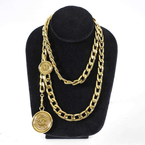 Chanel Vintage 94A Gold Medallion Chain Belt – I MISS YOU VINTAGE