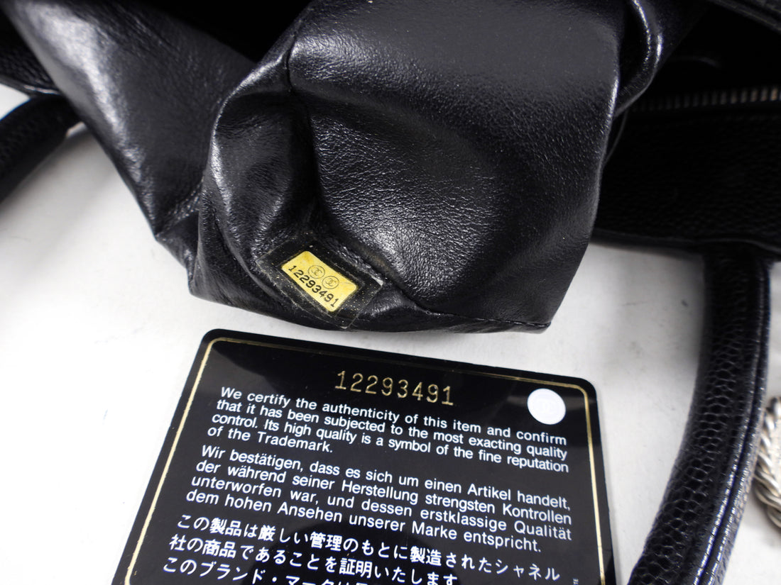 Chanel Black Caviar Vintage CC Medallion Tote Bag – I MISS YOU VINTAGE