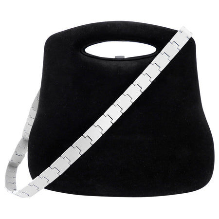 Chanel Black  Suede 2005 Millenium Hip / Butt Bag