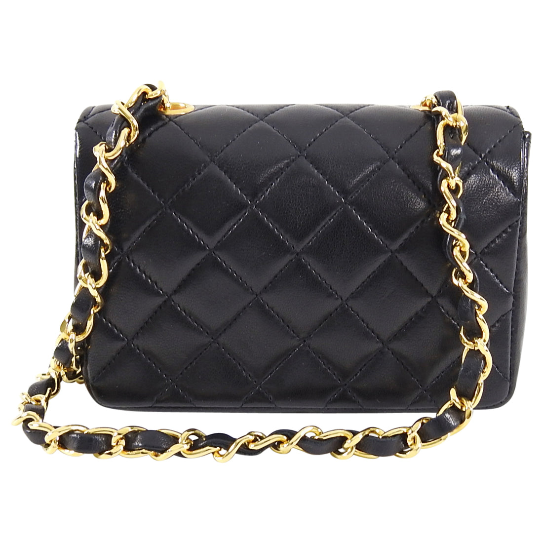 Chanel Vintage Black Quilted Lambskin Micro Half Flap Bag Gold Hardware,  1989-1991 Available For Immediate Sale At Sotheby's
