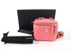 Chanel 2020 Pink Lambskin Mini Trendy Vanity Bag
