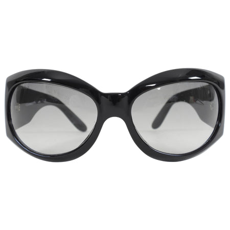 Chanel Black Wrap Sunglasses with Mother of Pearl