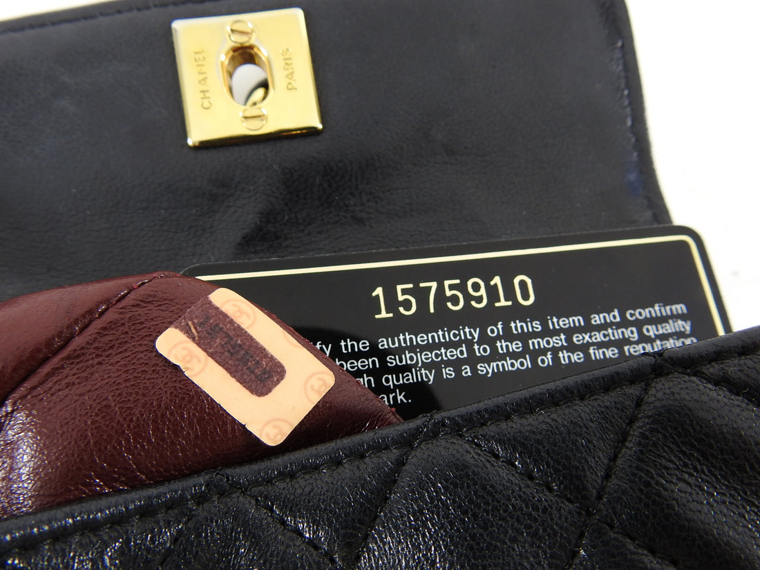 Chanel Vintage 1989 Black Lambskin Micro Mini Classic Flap Bag