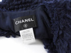 Chanel 08A Navy Boucle Textured Wool Jacket - S