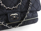 Chanel Jumbo Expandable Black Nylon Quilt Flap Bag 