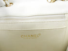 Chanel Vintage White and Orange Tweed Flap Bag
