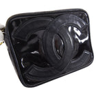 Chanel Vintage 1986 Mini Black Patent CC Logo Camera Bag